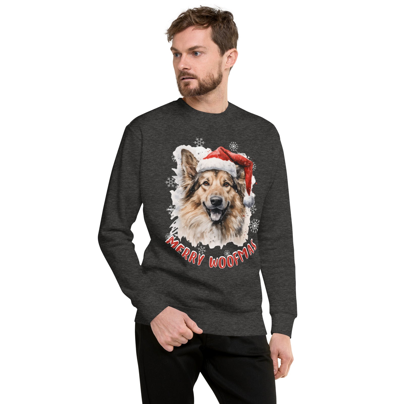 Unisex Premium Sweatshirt German Shepherd  - Merry Woofmas