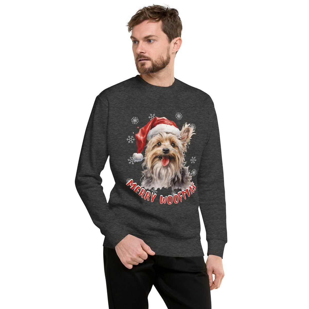 Unisex Premium Sweatshirt Yorkshire Terrrier - Marry Woofmas
