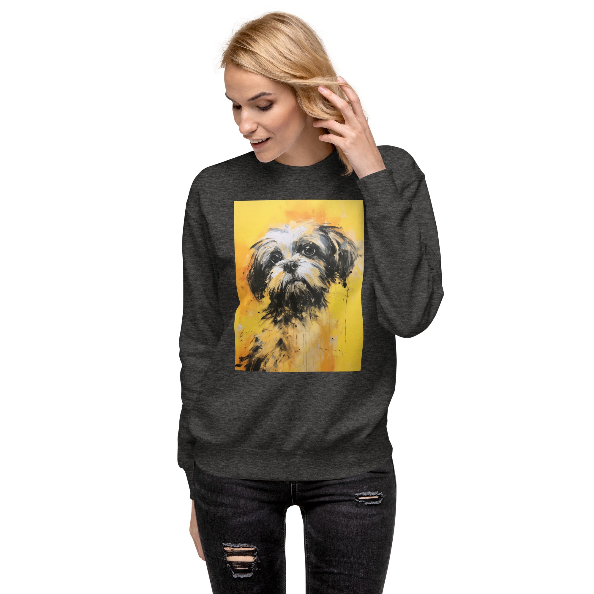 Unisex Premium Sweatshirt - I ❤ DOGS - Shih Tzu
