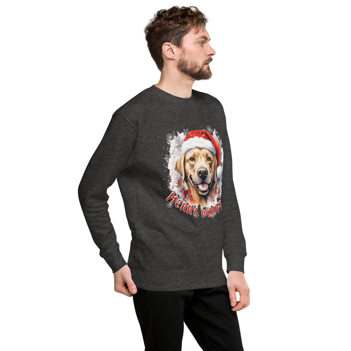 Unisex Premium Sweatshirt Labrador - Merry Woofmas