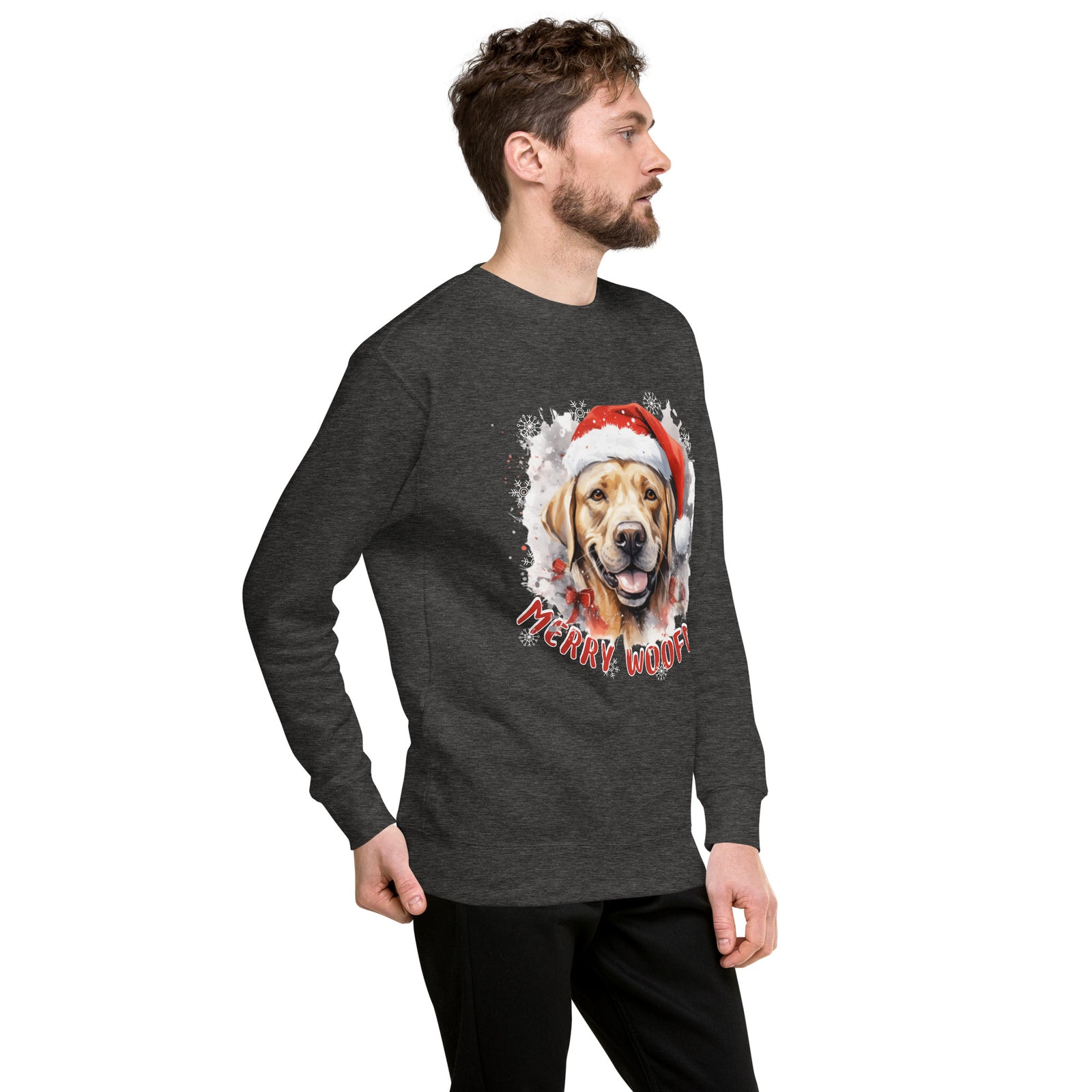 Unisex Premium Sweatshirt Labrador - Merry Woofmas