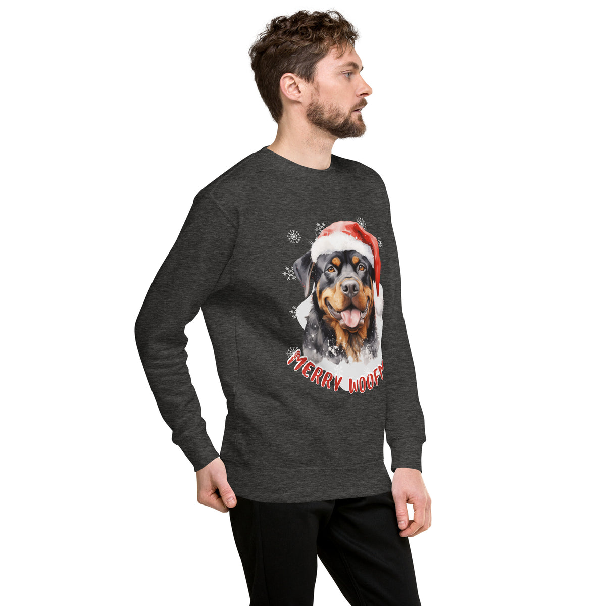 Unisex Premium Sweatshirt Rottweiler - Merry Woofmas