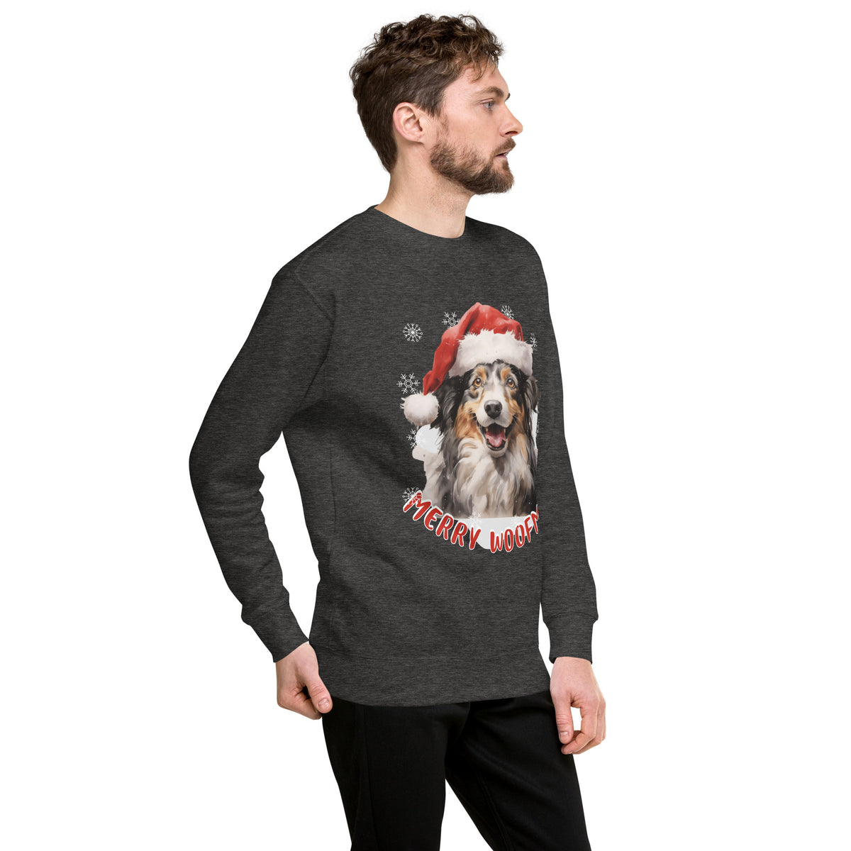 Unisex Premium Sweatshirt Border Collie - Merry Woofmas
