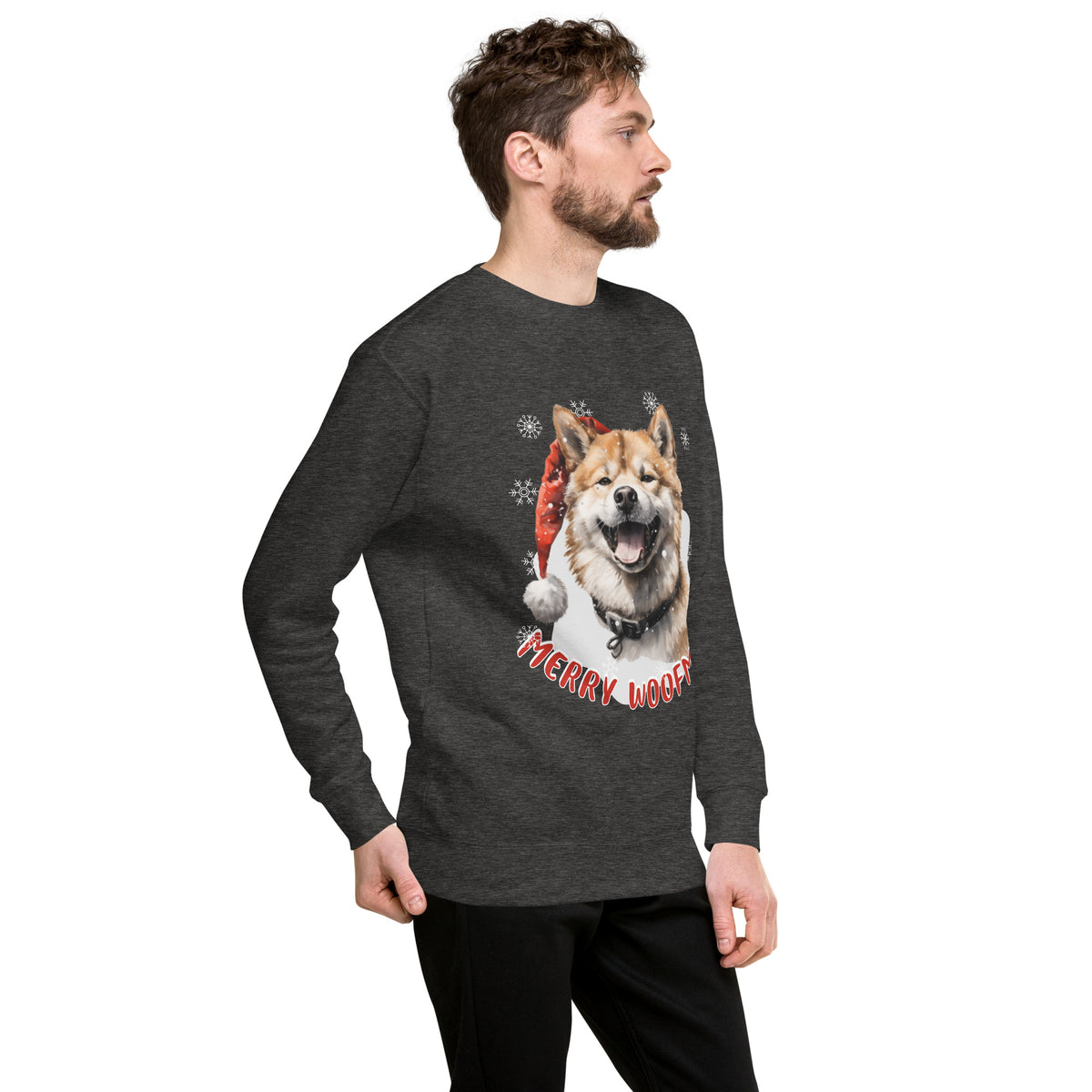 Unisex Premium Sweatshirt Akita - Merry Woofmas
