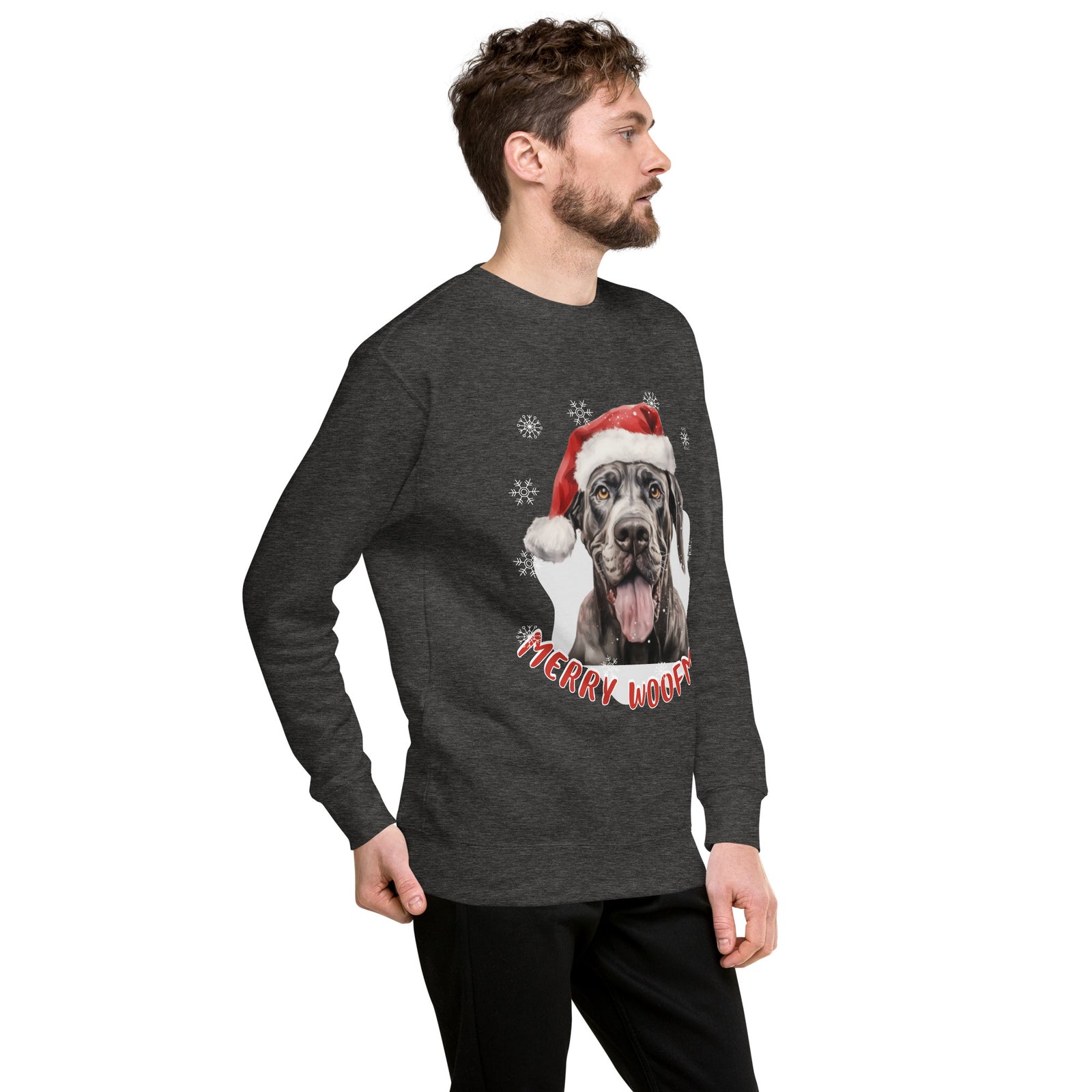 Unisex Premium Sweatshirt Great Dane - Merry Woofmas
