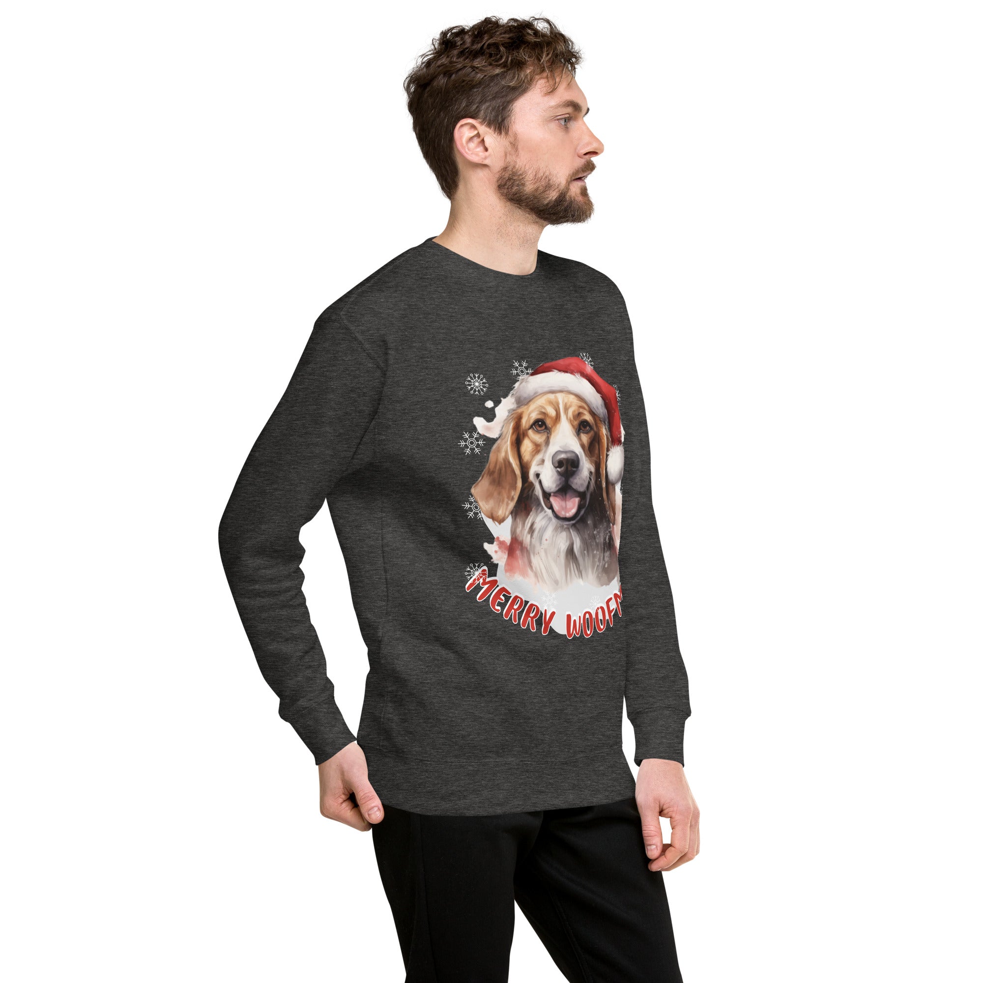 Unisex Premium Sweatshirt Beagle - Merry Woofmas