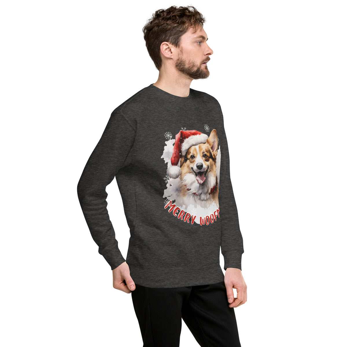 Unisex Premium Sweatshirt Pembroke Welsh Corgi - Merry Woofmas