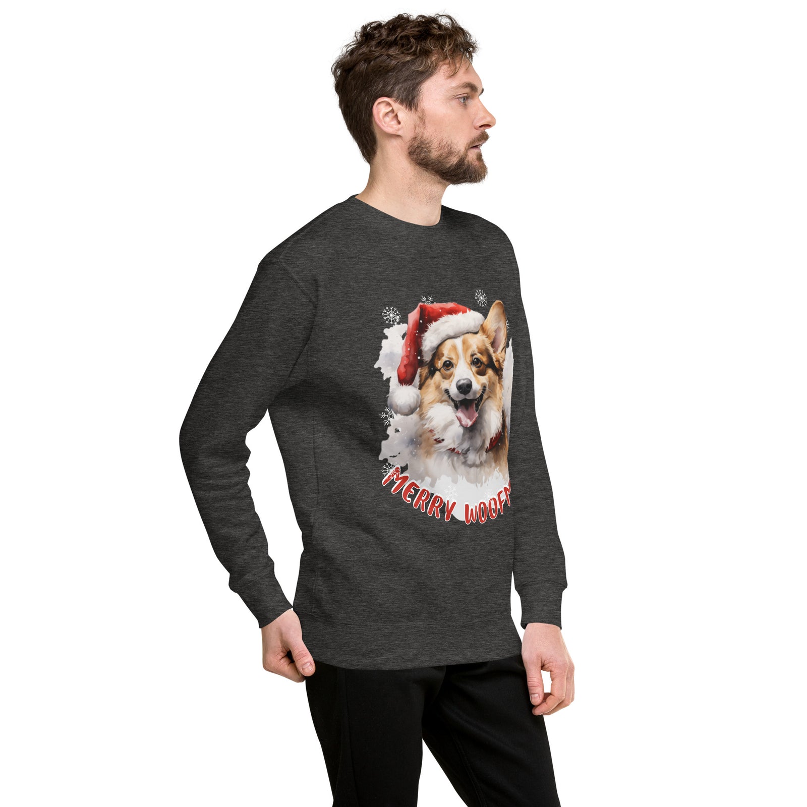 Unisex Premium Sweatshirt Pembroke Welsh Corgi - Merry Woofmas