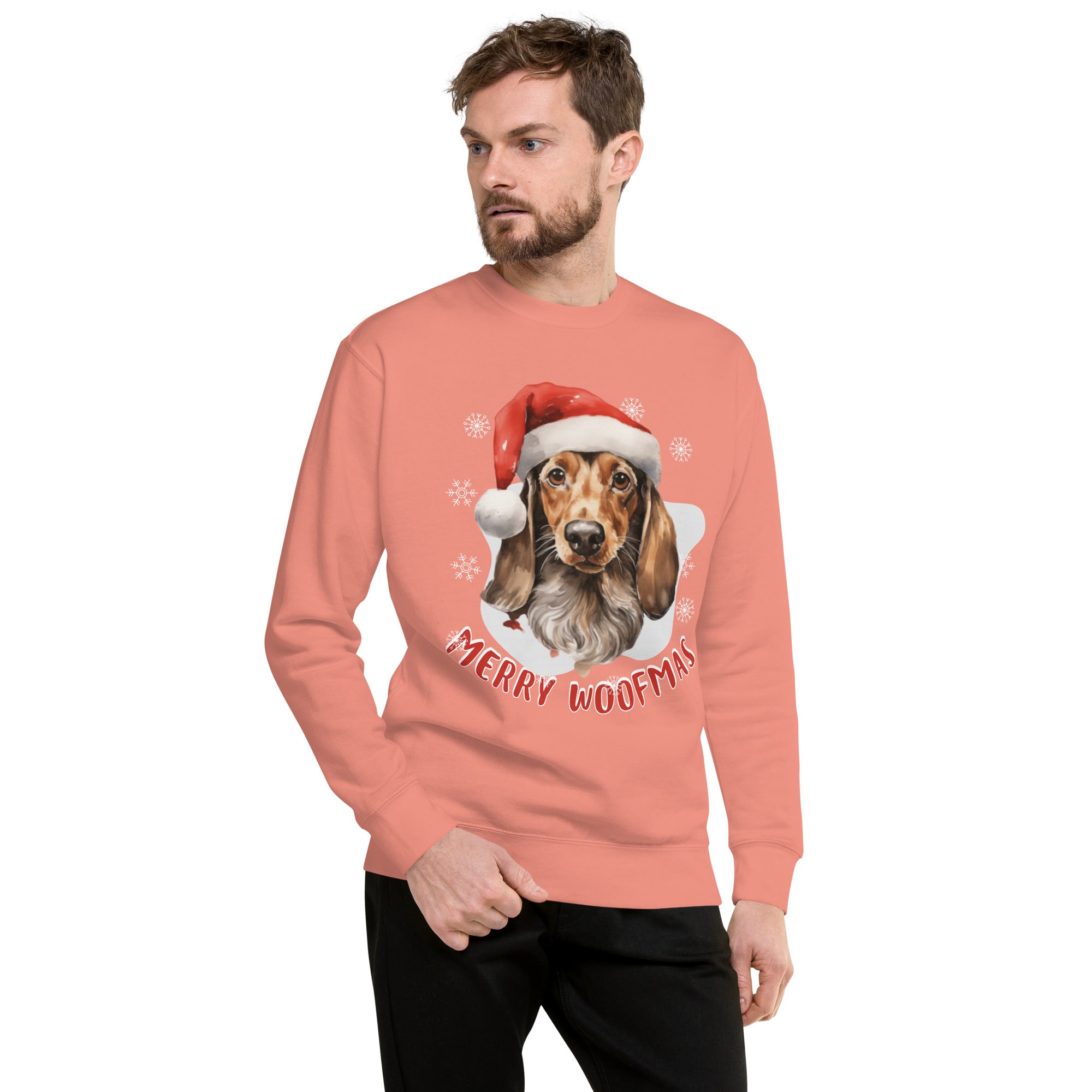 Unisex Premium Sweatshirt Danchshund - Merry Woofmas