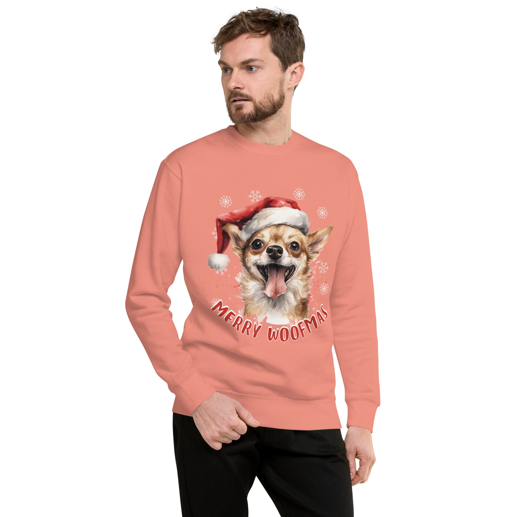 Unisex Premium Sweatshirt Chihuahua - Merry Woofmas