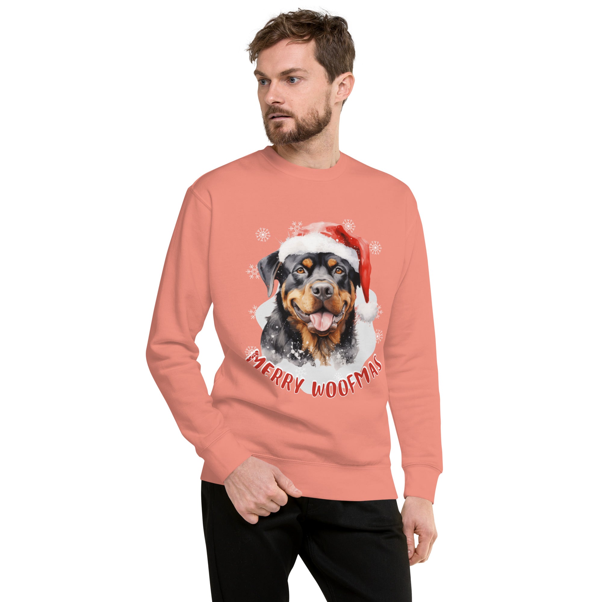 Unisex Premium Sweatshirt Rottweiler - Merry Woofmas