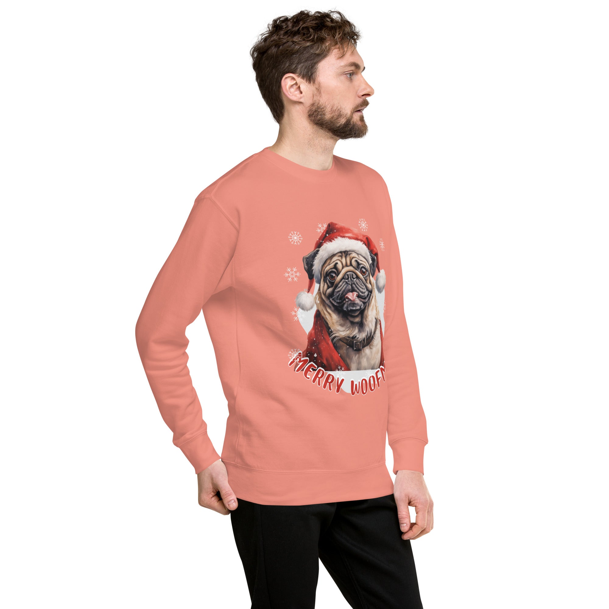 Unisex Premium Sweatshirt Pug - Merry Woofmas