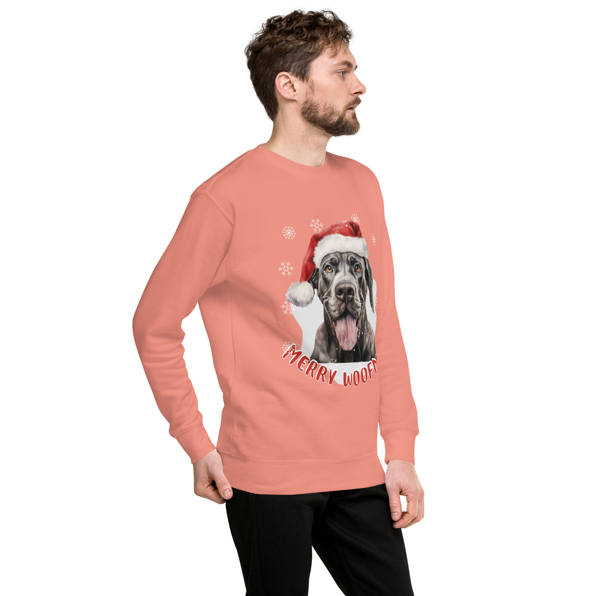 Unisex Premium Sweatshirt Great Dane - Merry Woofmas