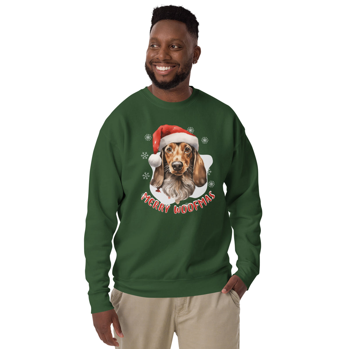 Unisex Premium Sweatshirt Danchshund - Merry Woofmas