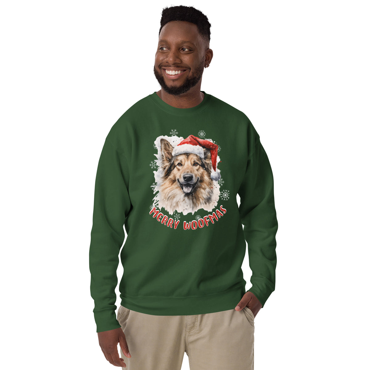 Unisex Premium Sweatshirt German Shepherd  - Merry Woofmas