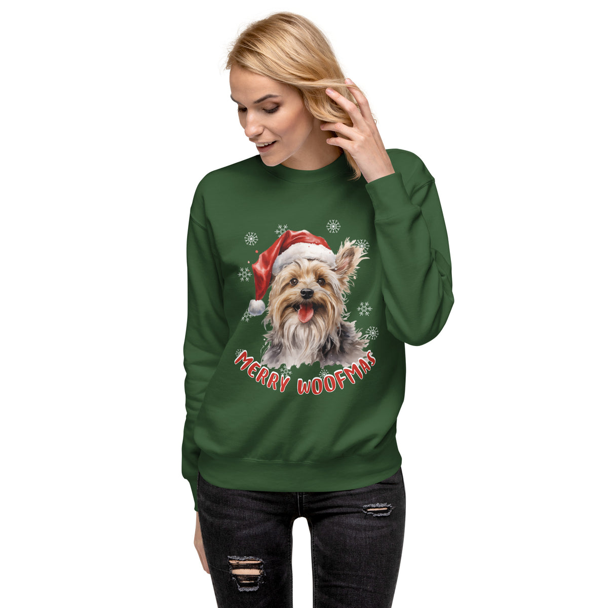 Unisex Premium Sweatshirt Yorkshire Terrrier - Marry Woofmas