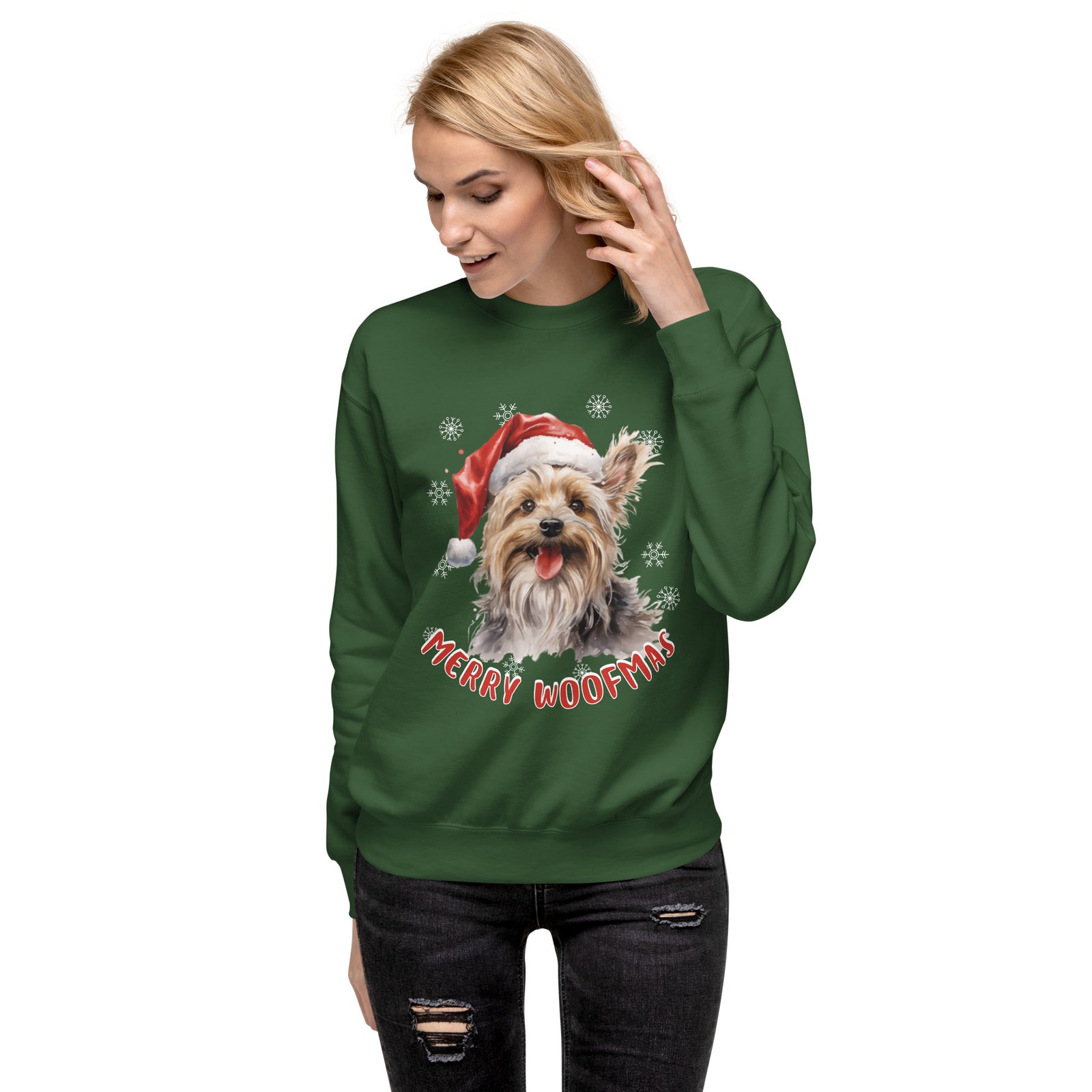 Unisex Premium Sweatshirt Yorkshire Terrrier - Marry Woofmas