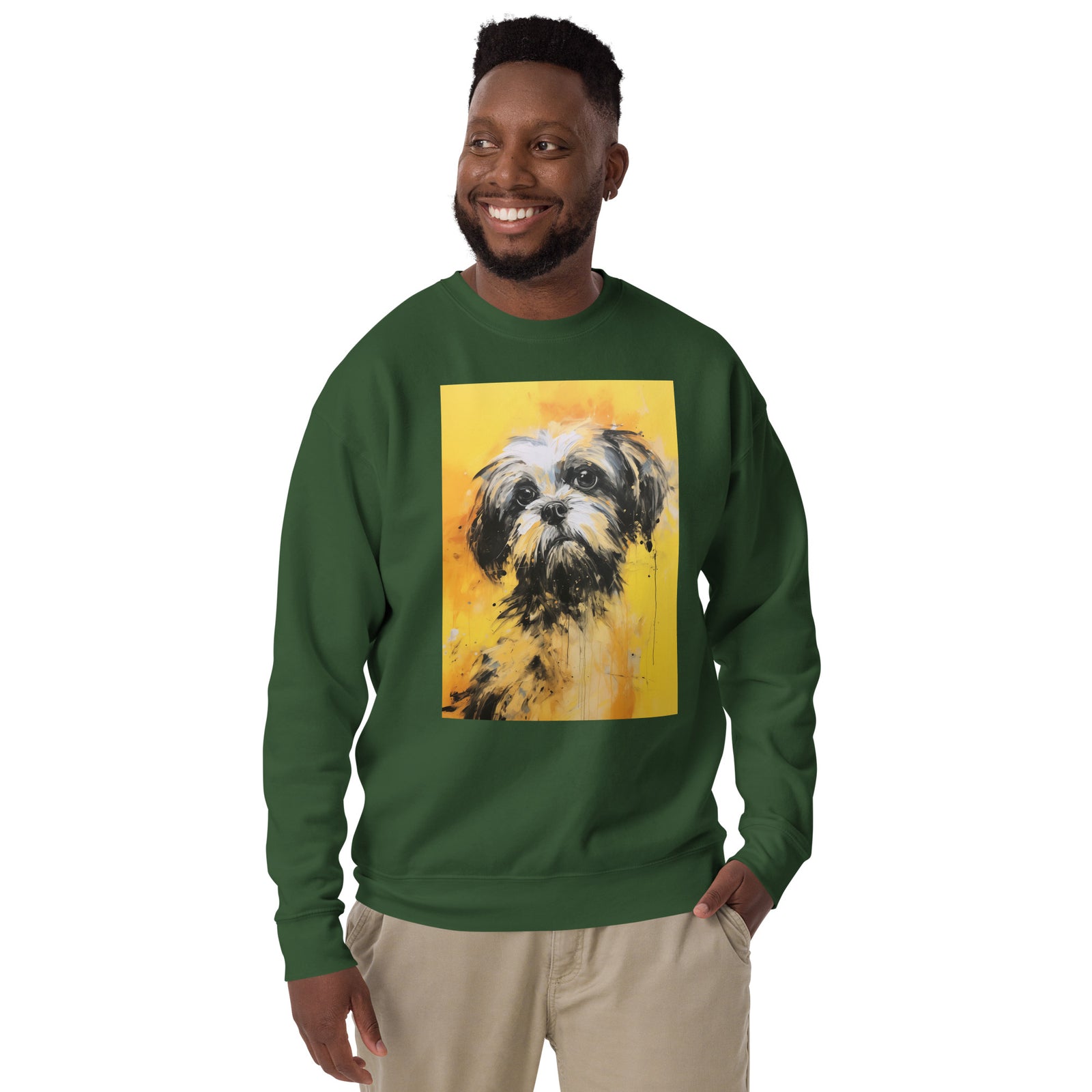 Unisex Premium Sweatshirt - I ❤ DOGS - Shih Tzu
