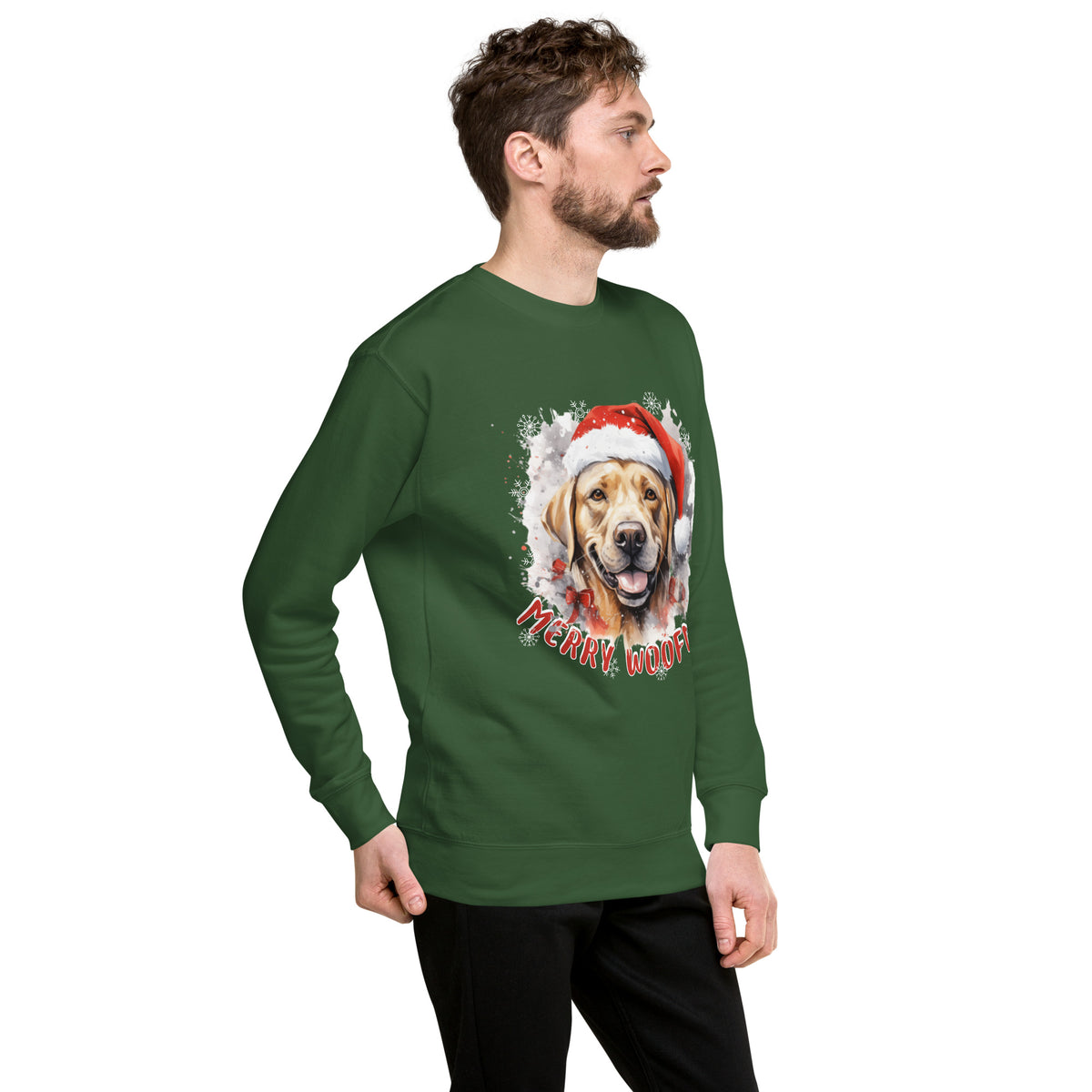 Unisex Premium Sweatshirt Labrador - Merry Woofmas