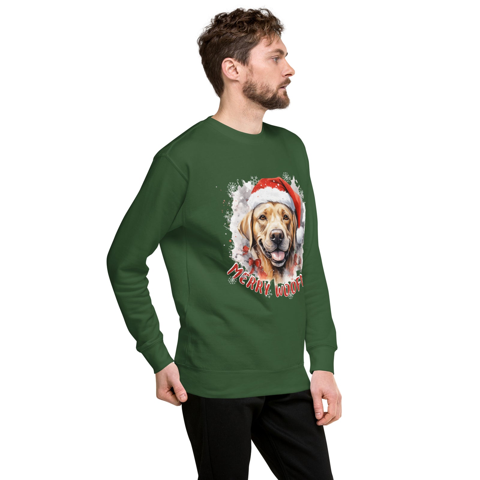 Unisex Premium Sweatshirt Labrador - Merry Woofmas