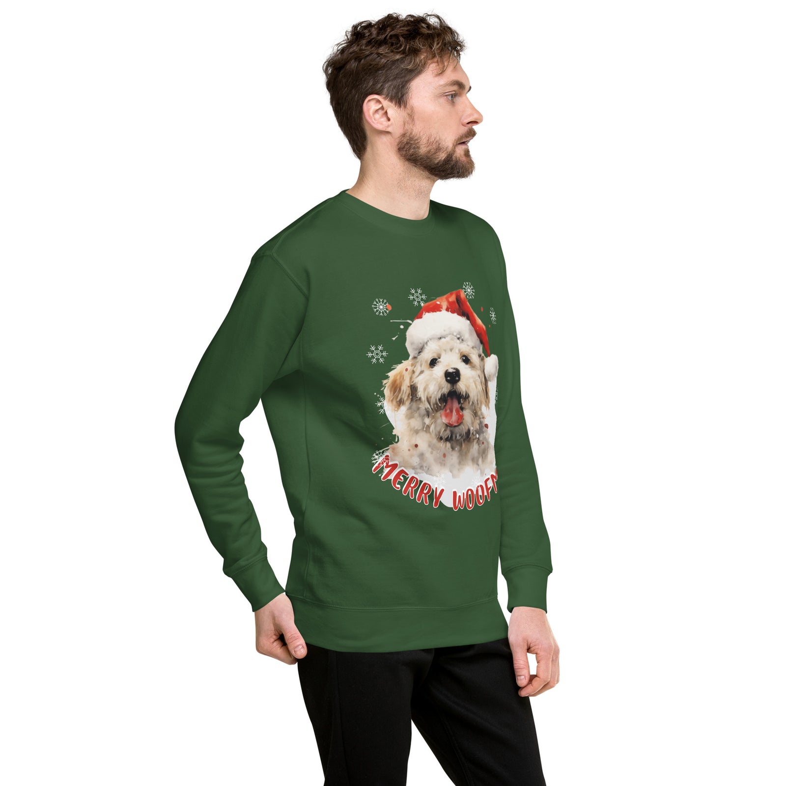 Unisex Premium Sweatshirt Bichon Frise - Merry Woofmas