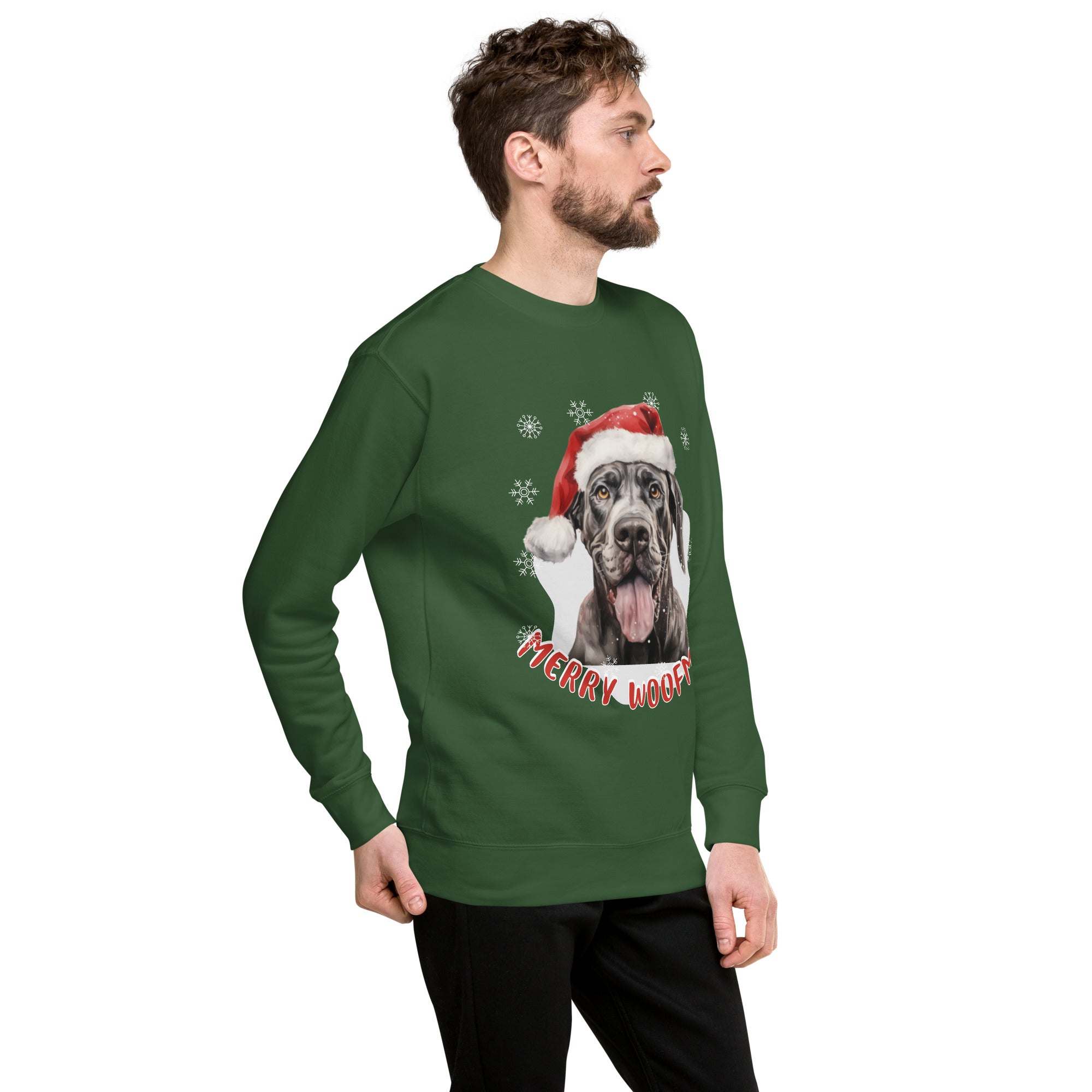 Unisex Premium Sweatshirt Great Dane - Merry Woofmas