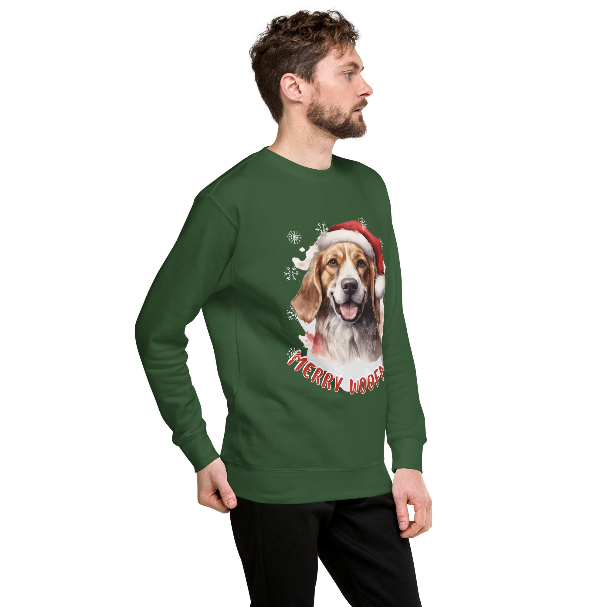 Unisex Premium Sweatshirt Beagle - Merry Woofmas