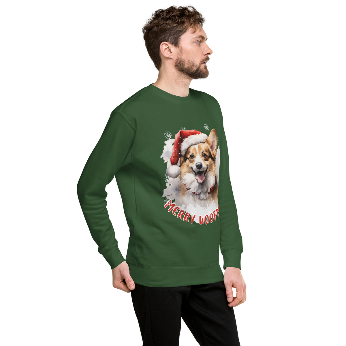 Unisex Premium Sweatshirt Pembroke Welsh Corgi - Merry Woofmas
