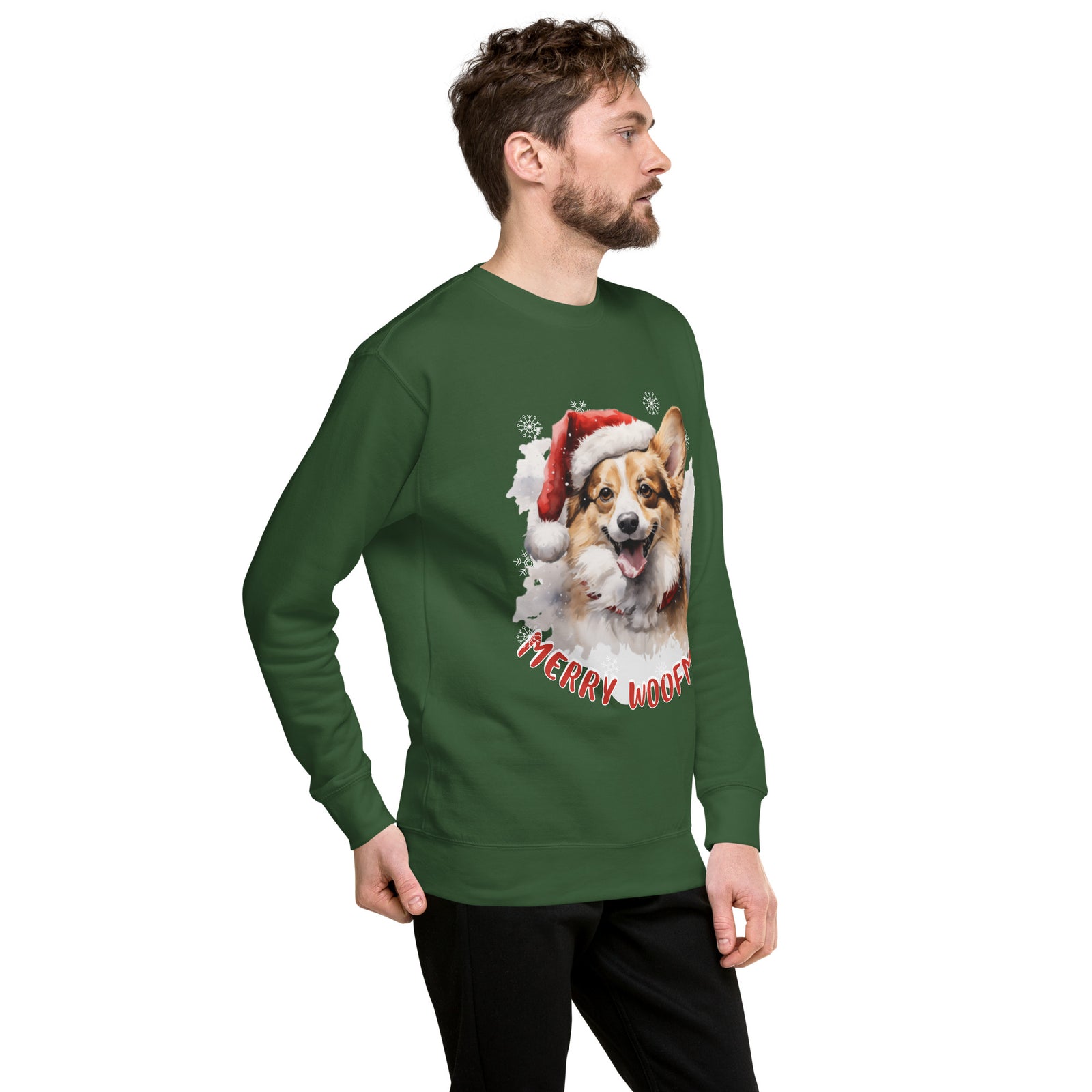 Unisex Premium Sweatshirt Pembroke Welsh Corgi - Merry Woofmas