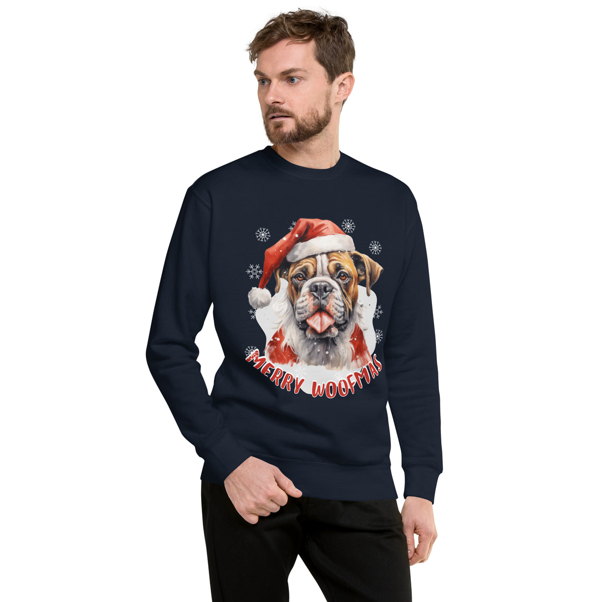 Unisex Premium Sweatshirt Boxer - Merry woofmas
