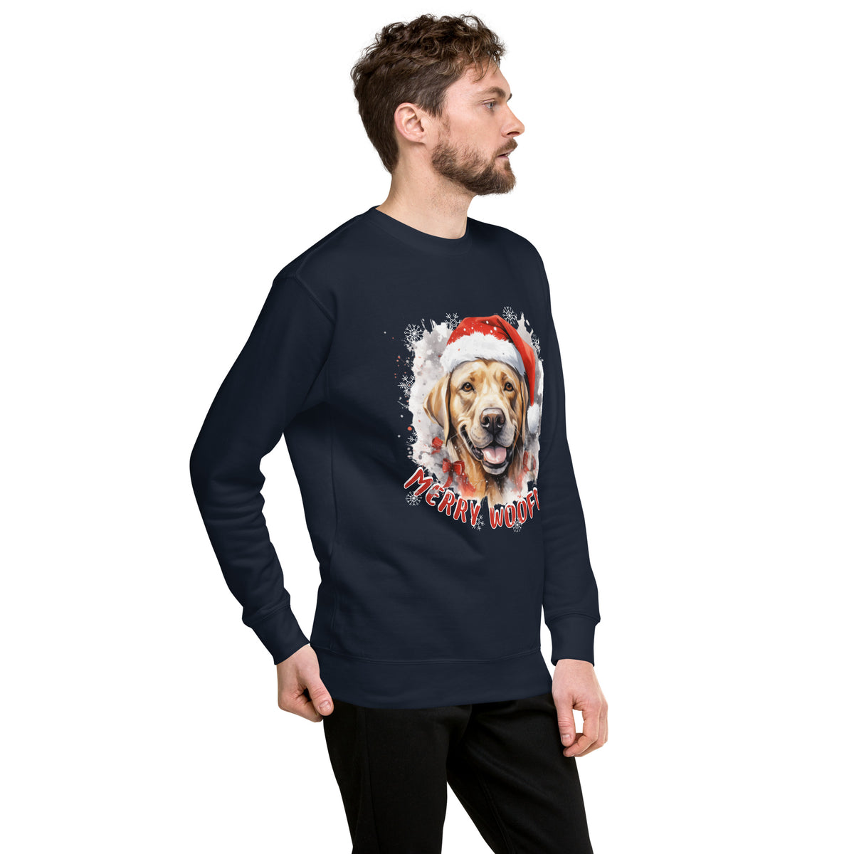Unisex Premium Sweatshirt Labrador - Merry Woofmas