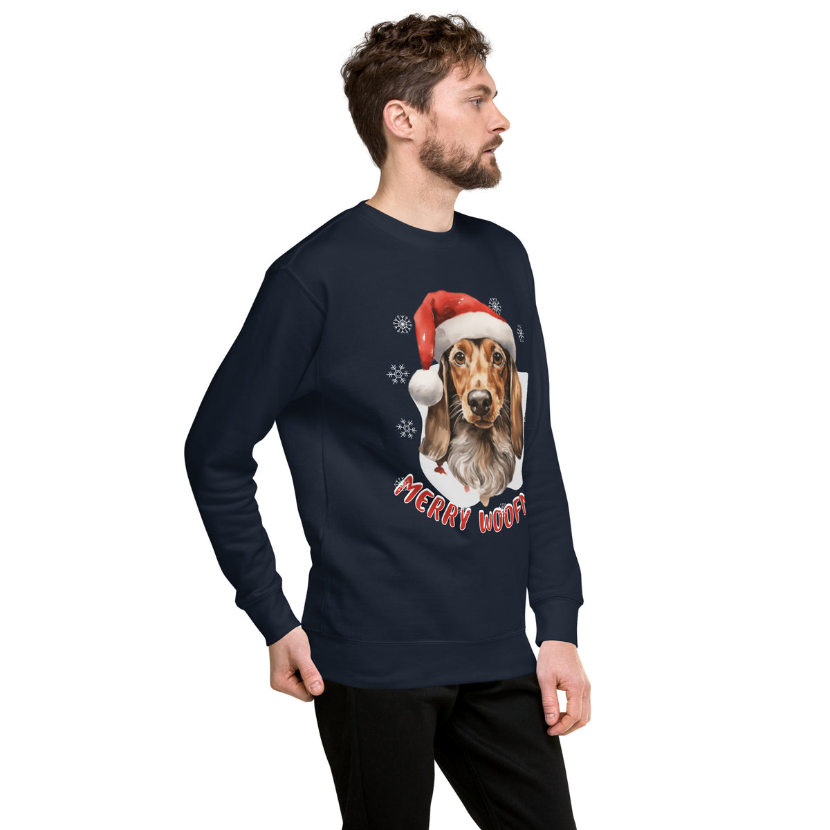 Unisex Premium Sweatshirt Danchshund - Merry Woofmas