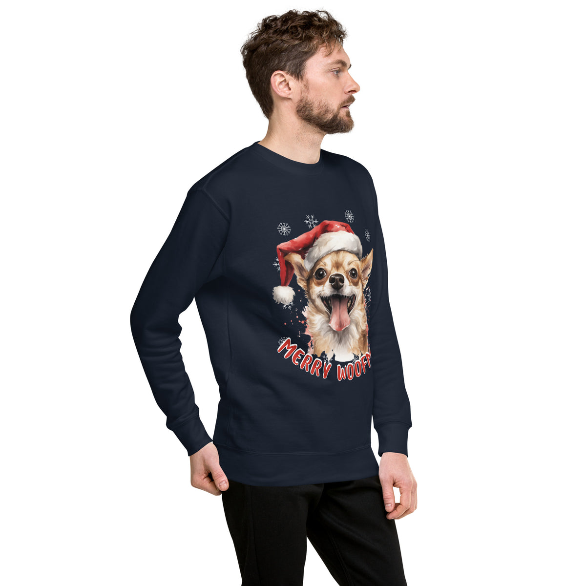 Unisex Premium Sweatshirt Chihuahua - Merry Woofmas