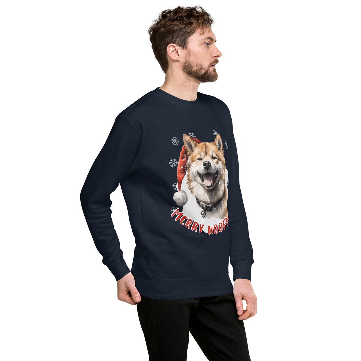 Unisex Premium Sweatshirt Akita - Merry Woofmas