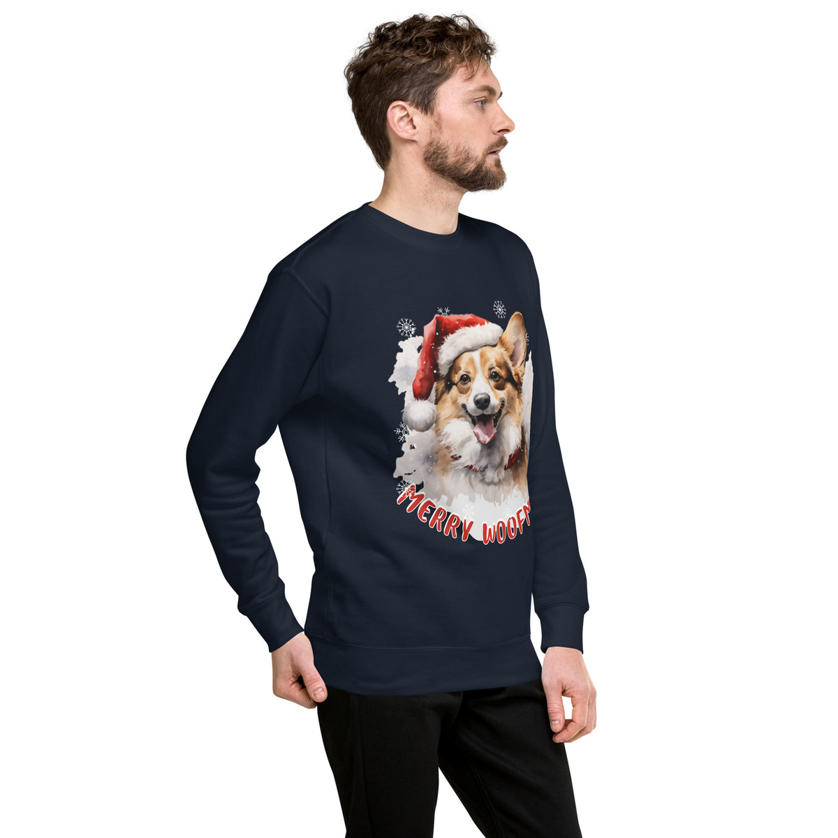 Unisex Premium Sweatshirt Pembroke Welsh Corgi - Merry Woofmas