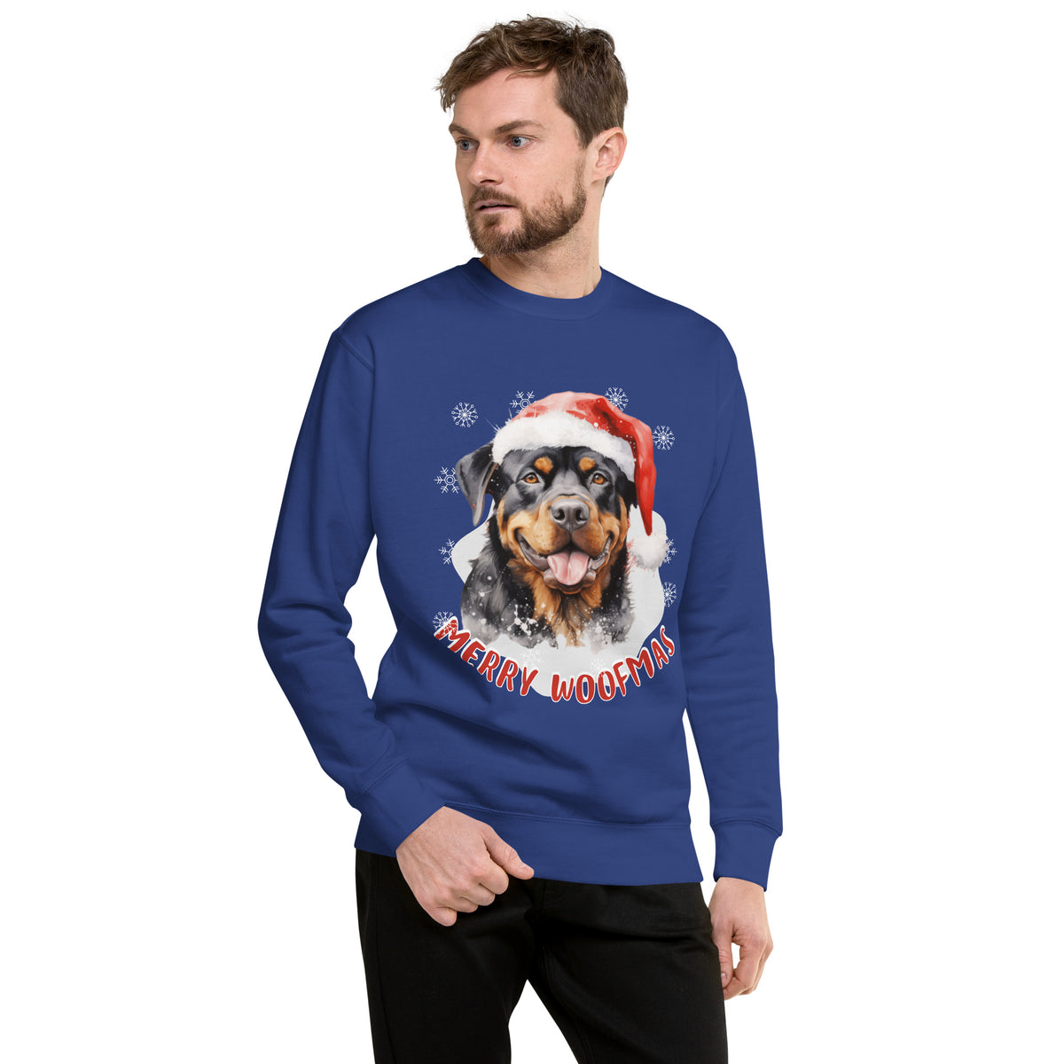 Unisex Premium Sweatshirt Rottweiler - Merry Woofmas