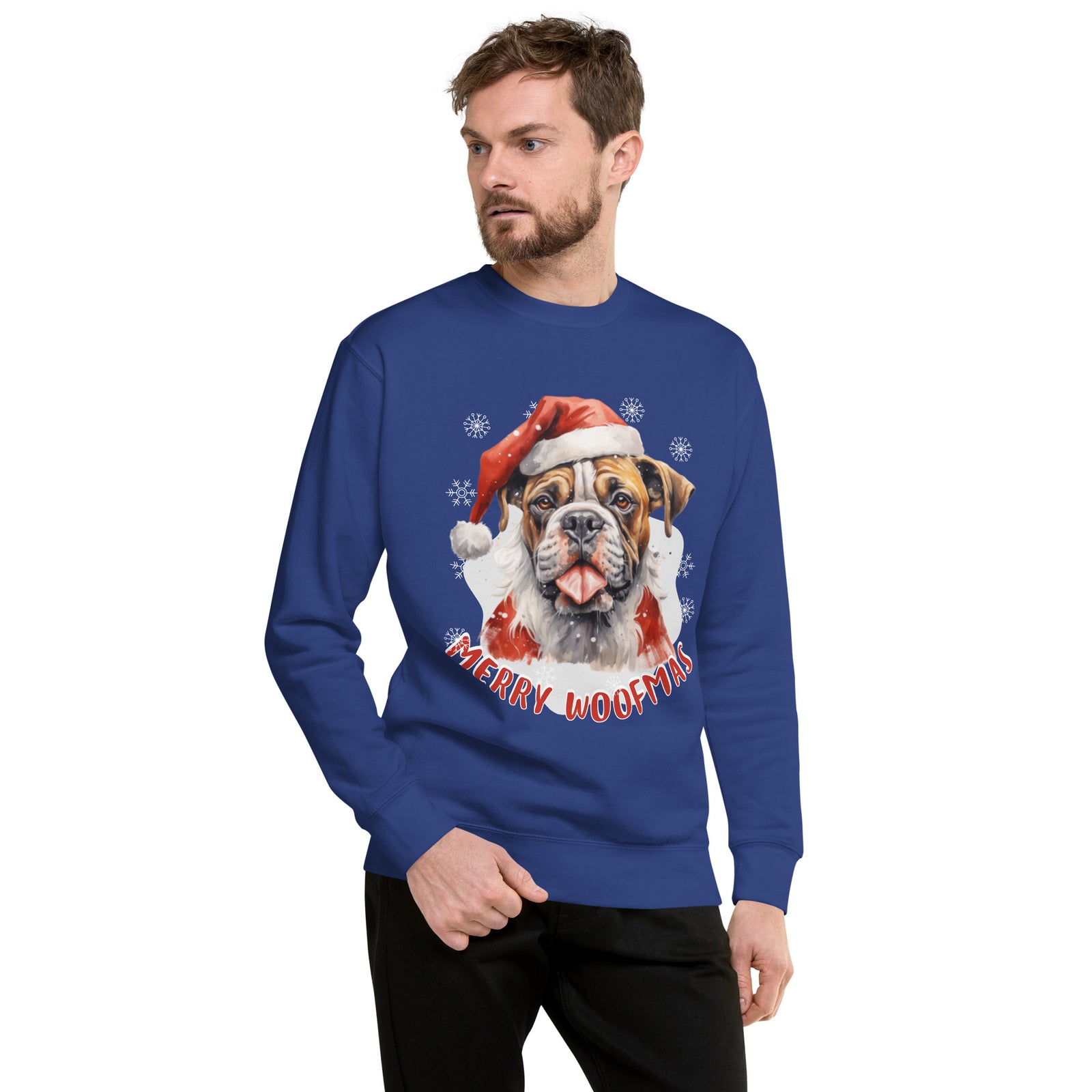 Unisex Premium Sweatshirt Boxer - Merry woofmas