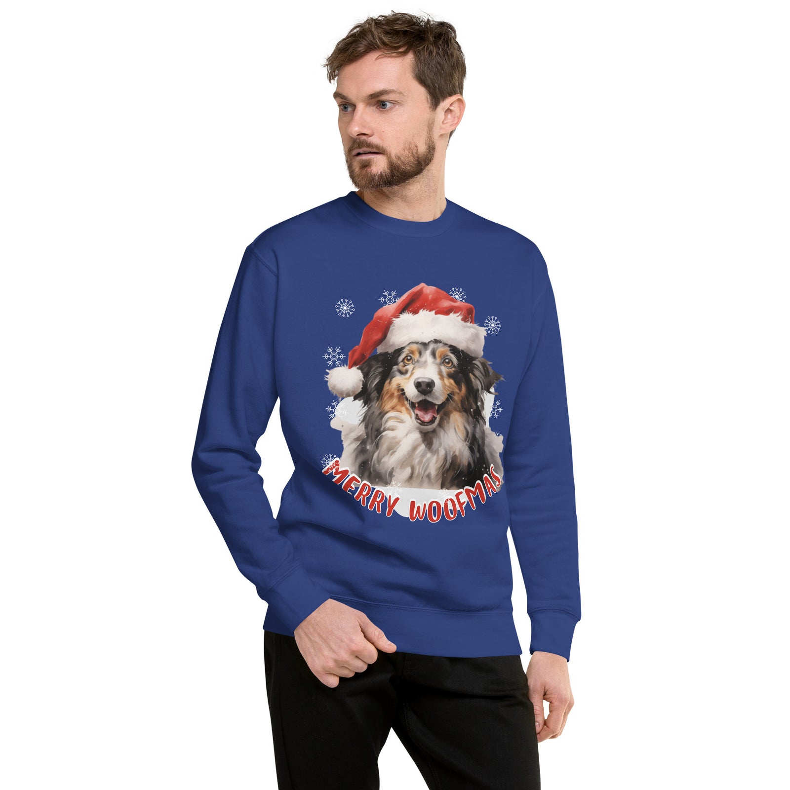 Unisex Premium Sweatshirt Border Collie - Merry Woofmas