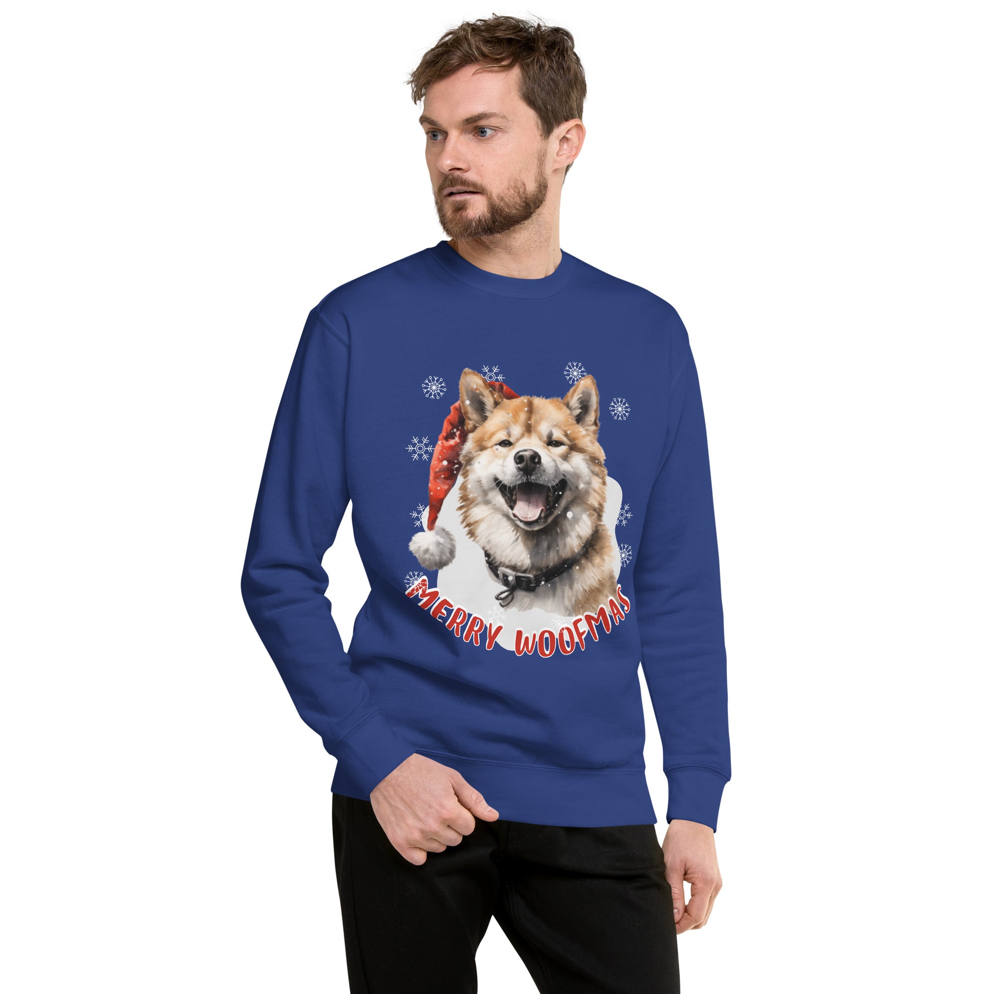 Unisex Premium Sweatshirt Akita - Merry Woofmas