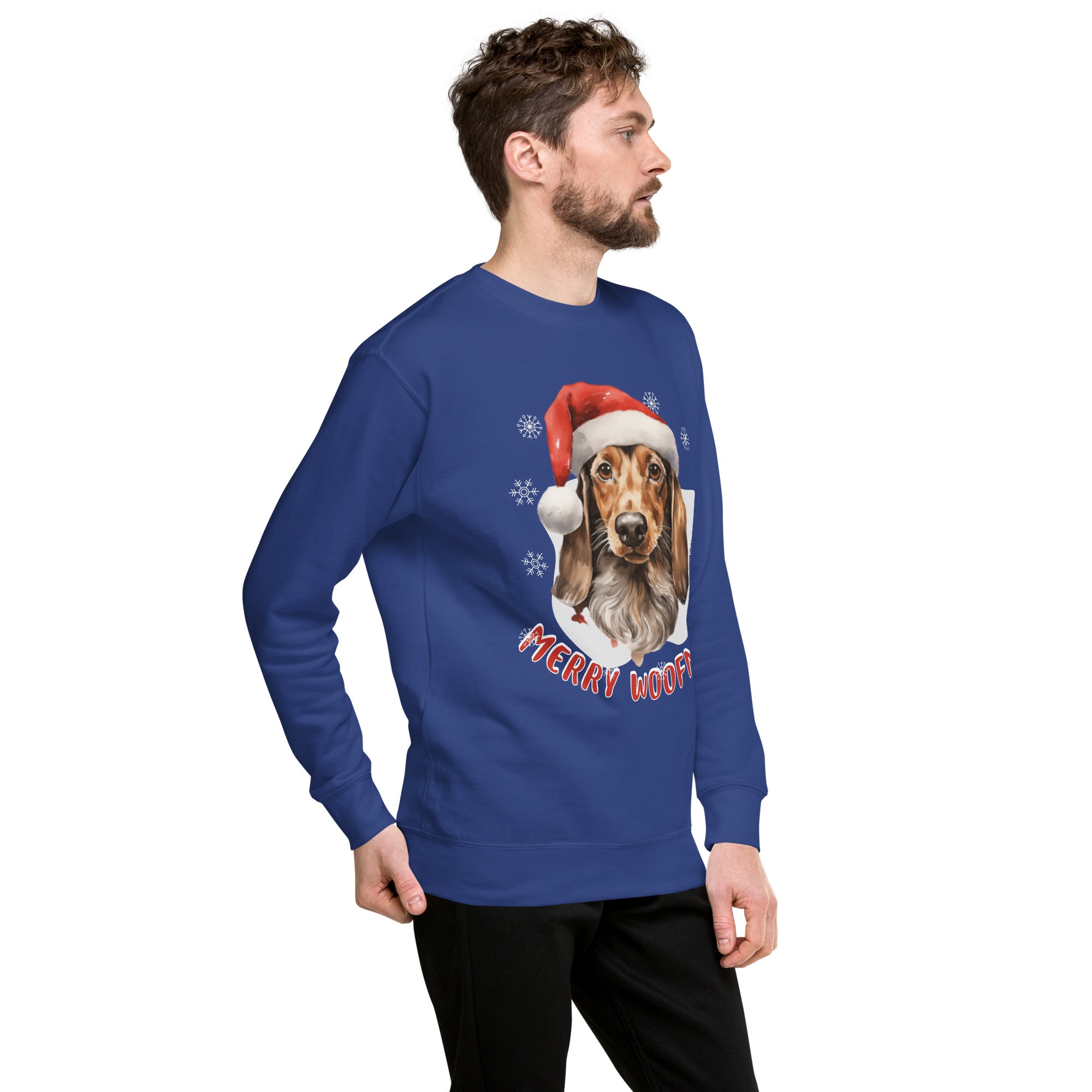 Unisex Premium Sweatshirt Danchshund - Merry Woofmas