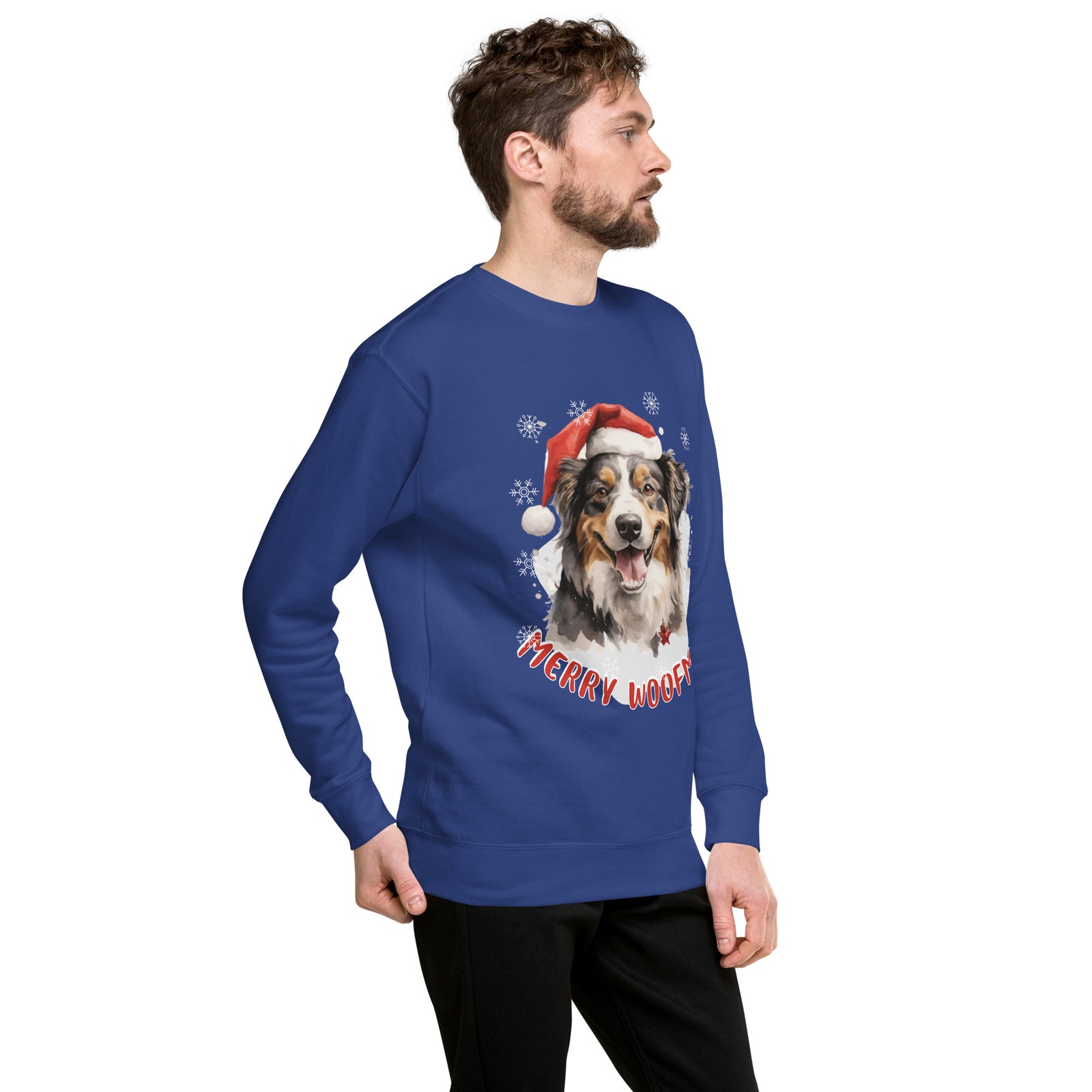 Unisex Premium Sweatshirt Australian Shepherd - Merry Woofmas