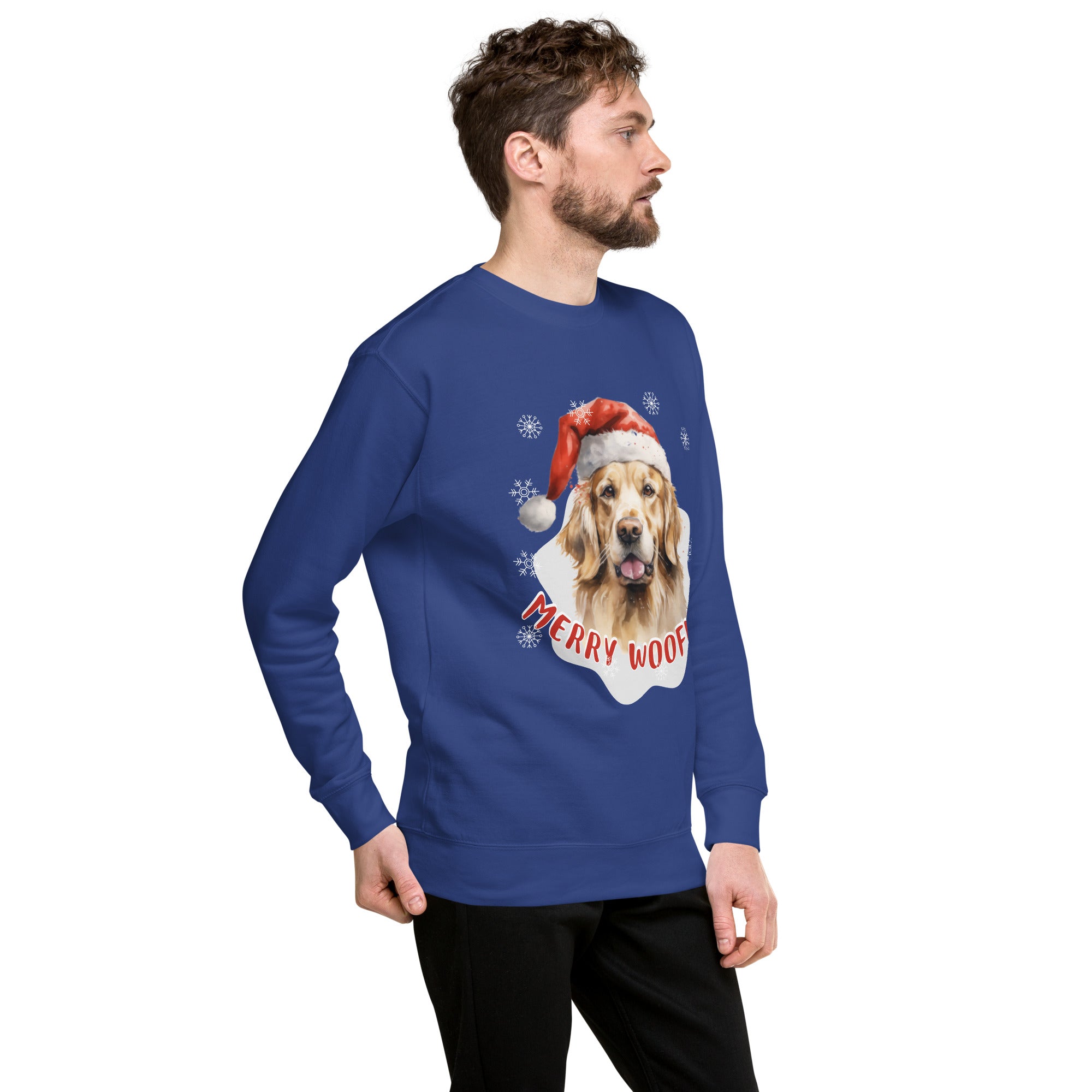 Unisex Premium Sweatshirt Golden Retriever - Merry Woofmas