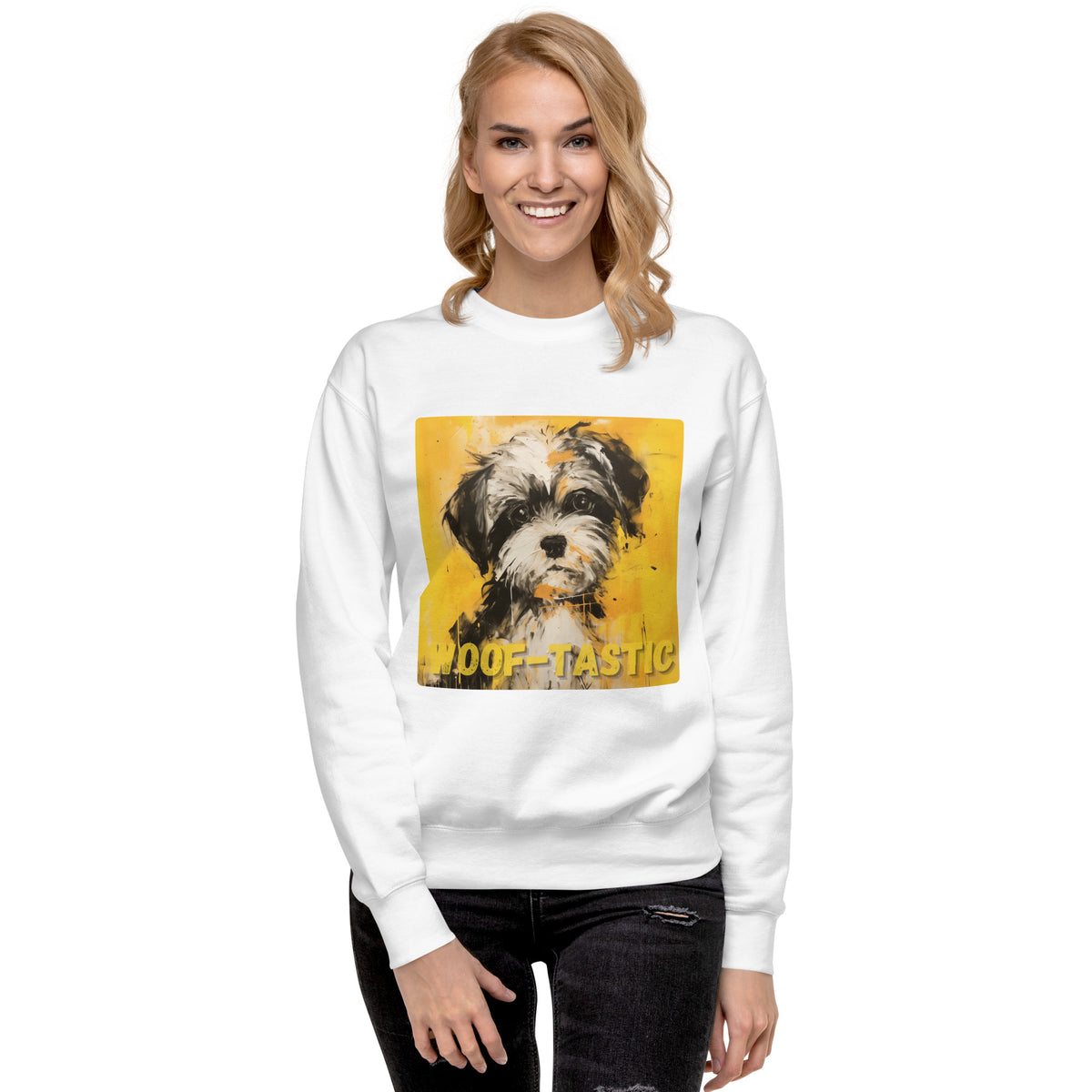 Unisex Premium Sweatshirt - Woof-tastic - Shih Tzu