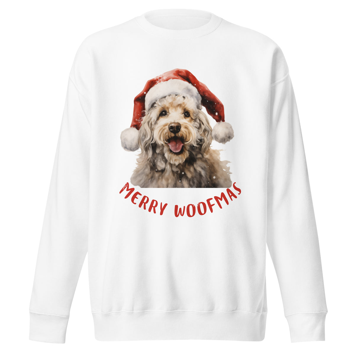 Unisex Premium Sweatshirt Poodle - Merry Woofmas