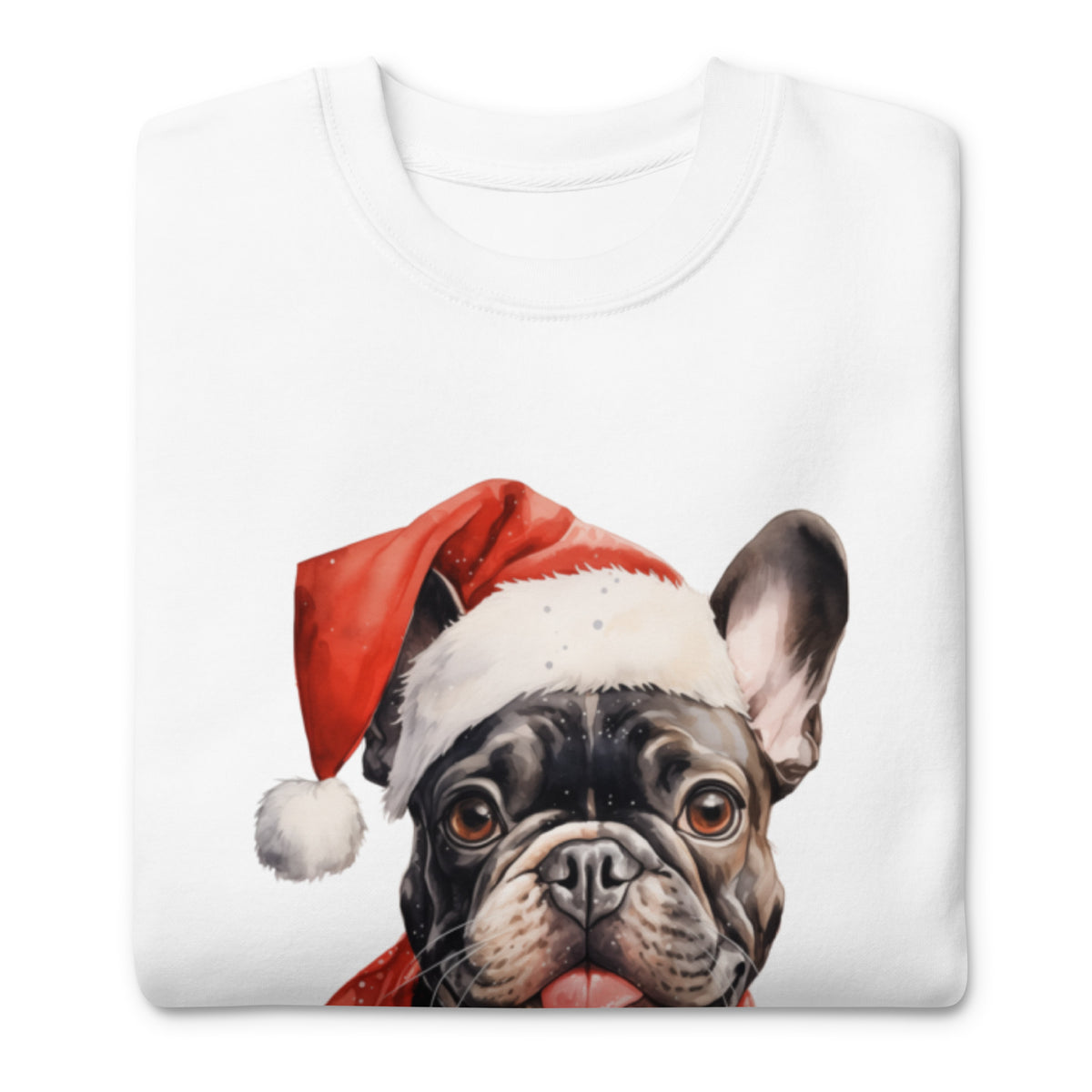 Unisex Premium Sweatshirt French Bulldog - Merry Woofmas