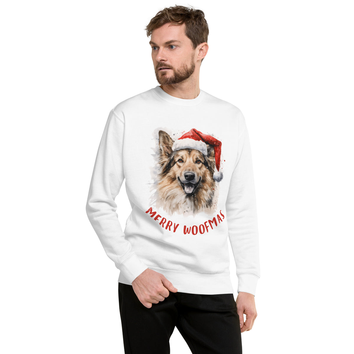 Unisex Premium Sweatshirt German Shepherd  - Merry Woofmas