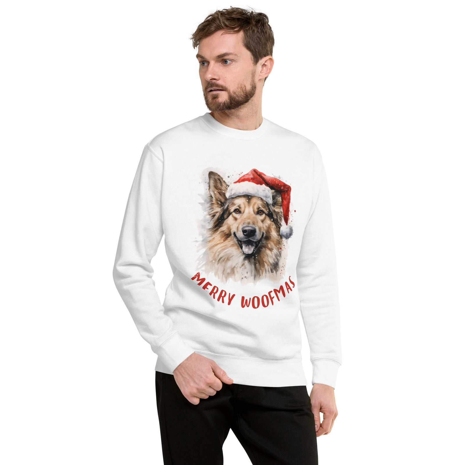 Unisex Premium Sweatshirt German Shepherd  - Merry Woofmas