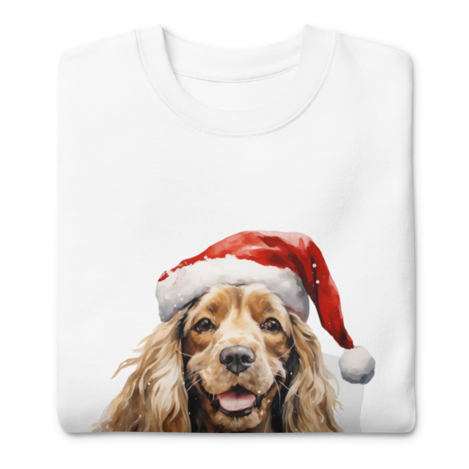 Unisex Premium Sweatshirt Cocker Spaniel - Merry Woofmas