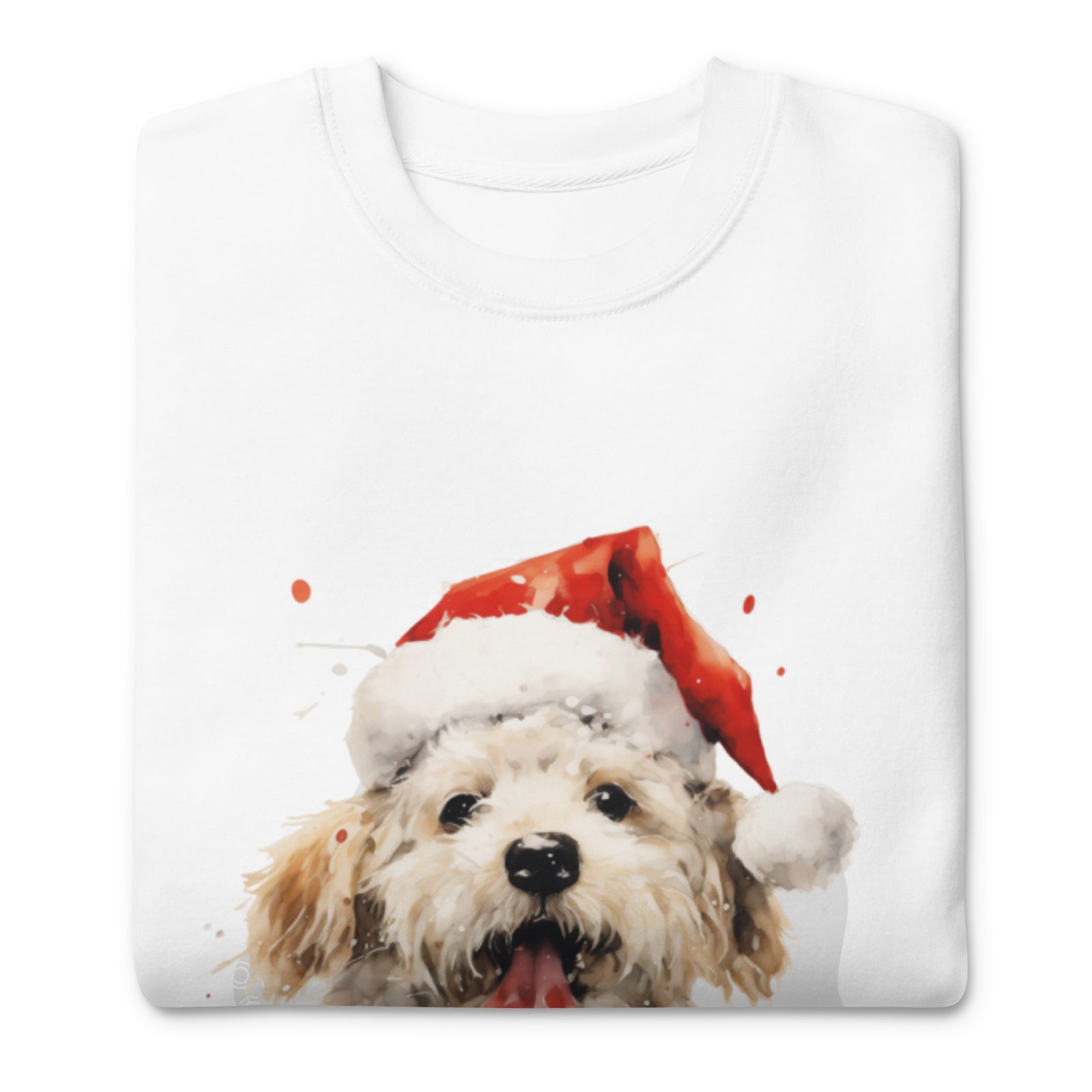 Unisex Premium Sweatshirt Bichon Frise - Merry Woofmas