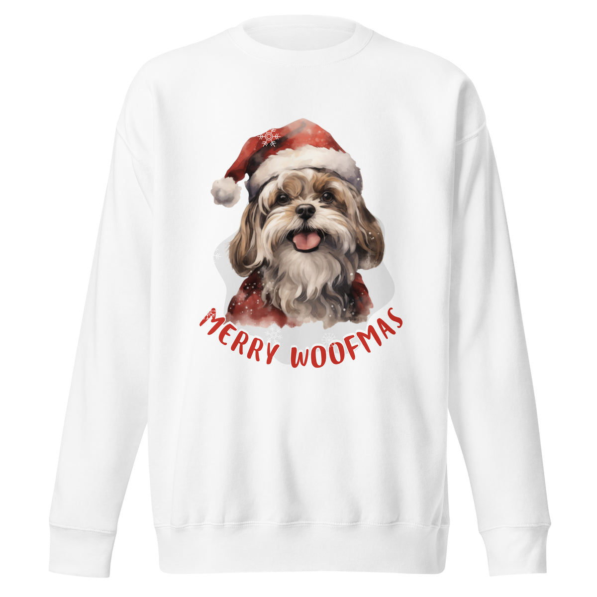 Unisex Premium Sweatshirt Shitzu - Merry Woofmas
